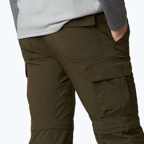 Pantaloni de bărbați Columbia Silver Ridge II converti 319 pantaloni cu picior detașabil de culoare verde 1794891