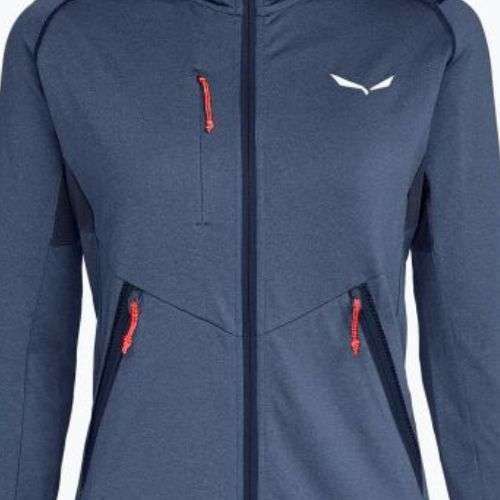 Pulover cu glugă pentru femei Salewa Agner Hybrid PL/DST FZ Hoody albastru marin 00-0000027372