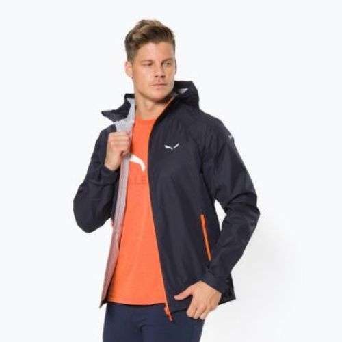 Jachetă de ploaie pentru bărbați Salewa Puez Aqua 3 PTX albastru marin 00-0000024545