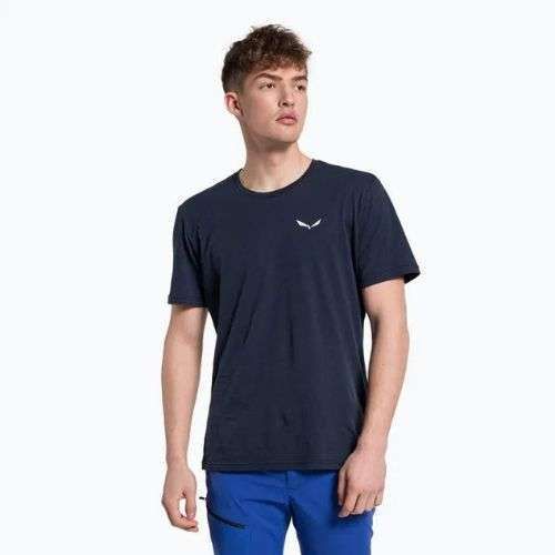 Tricou de trekking pentru bărbați Salewa Alpine Hemp Logo albastru marin 00-0000028132
