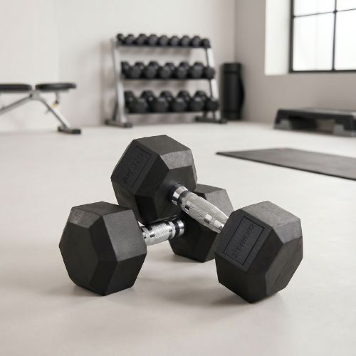 Ganteră cauciucată  XTREXO Hex HXD200 20 kg