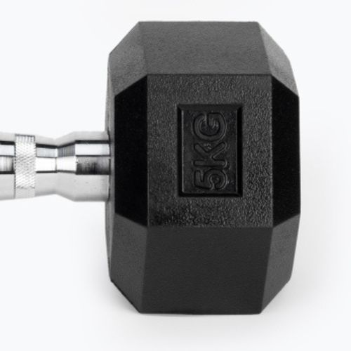 Ganteră cauciucată  XTREXO Hex HXD50 5 kg