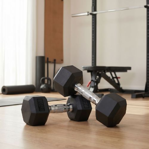 Ganteră cauciucată  XTREXO Hex HXD75 7.5 kg