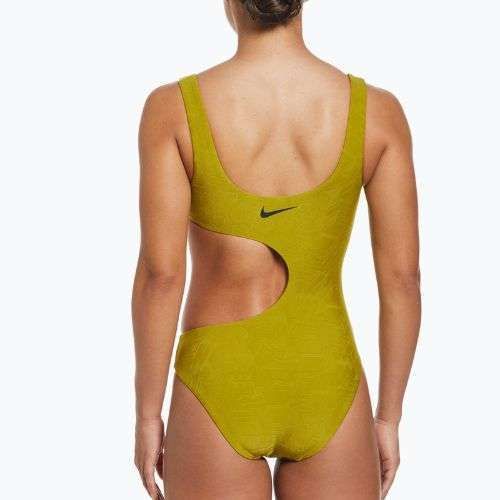 Costum de baie o piesă pentru femei Nike Block Texture auriu NESSD288-314