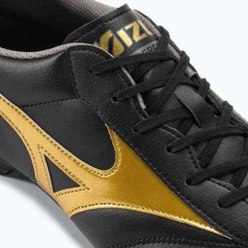 Mizuno Morelia II Club MD ghete de fotbal pentru bărbați negru/aur/umbră întunecată
