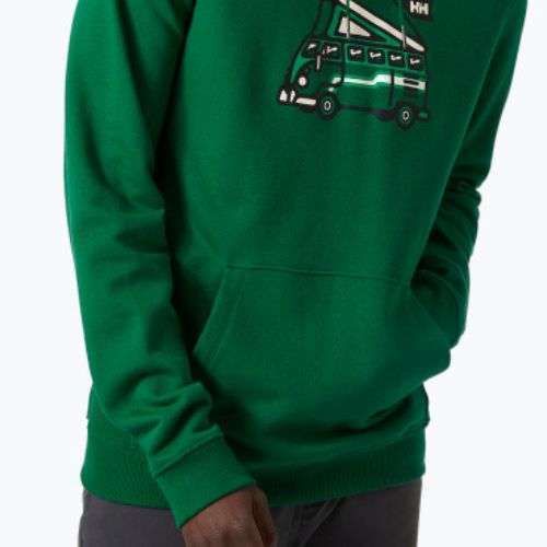 Tricou de trekking pentru bărbați Helly Hansen F2F F2F Hoodie din bumbac organic malachite