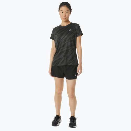 Tricou de alergat pentru bărbați ASICS Core All Over Print graphite grey/performance black