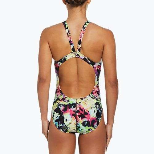 Costum de baie dintr-o piesă pentru femei Nike Hydrastrong Multi Print Fastback rainbow