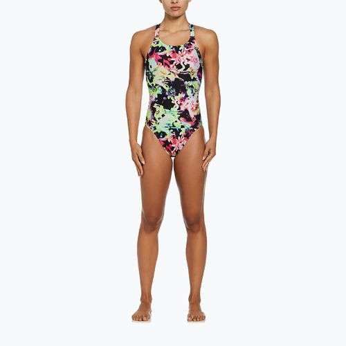Costum de baie dintr-o piesă pentru femei Nike Hydrastrong Multi Print Fastback rainbow