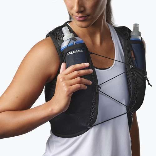 Vestă de alergare pentru femei Salomon Active Skin 4 black/metal