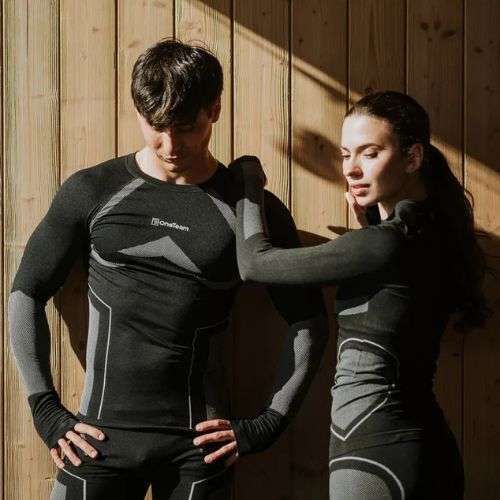 Set de lenjerie termoactivă pentru bărbați OneTeam Achill Set negru