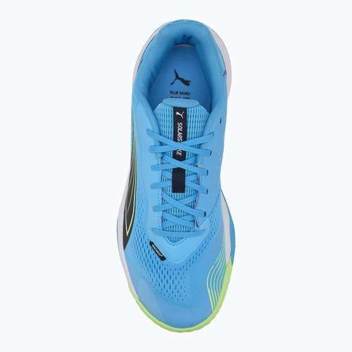 Încălțăminte de sporturi pentru interior pentru bărbați PUMA Solarstrike III luminous blue/club navy/fizzy apple