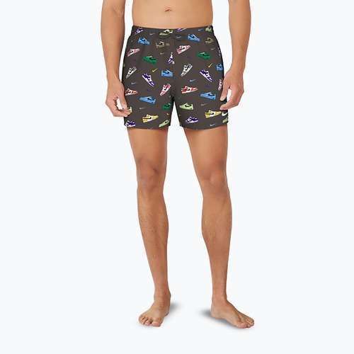 Șort de înot pentru bărbați Nike Multi Print 5" Volley baroque brown