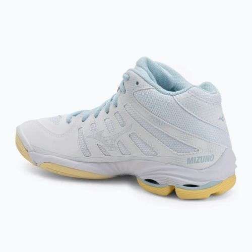 Încălțăminte de volei pentru femei Mizuno Wave Voltage 2 Mid white/calypso coral/pale banan
