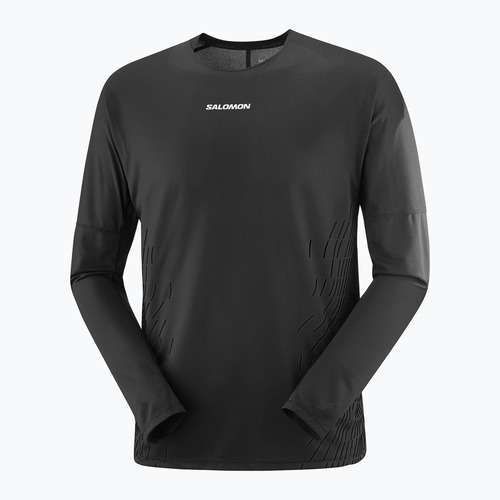 Longsleeve de alergare pentru bărbați Salomon Sense Aero GFX deep black
