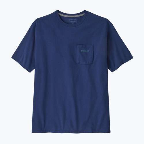 Tricou pentru bărbați Patagonia Boardshort Logo Pocket Responsibili clement blue
