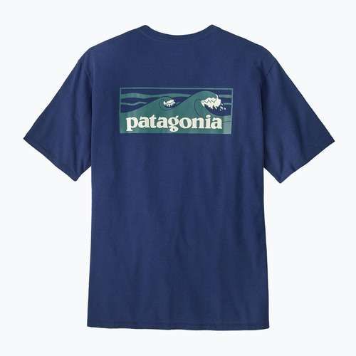 Tricou pentru bărbați Patagonia Boardshort Logo Pocket Responsibili clement blue