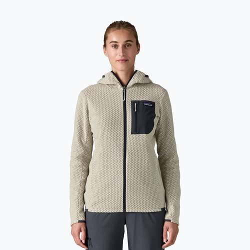Bluză pentru femei Patagonia R1 Air Full-Zip Hoody wool white