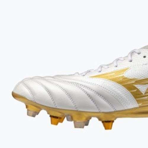 Încălțăminte de fotbal Mizuno Morelia Neo IV Beta Elite Mix white/mp gold/cool gray 3c