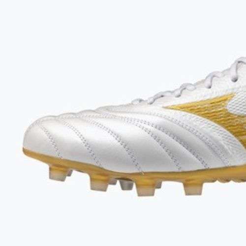 Încălțăminte de fotbal Mizuno Morelia Neo IV Beta Japan FG white/mp gold/cool gray 3c