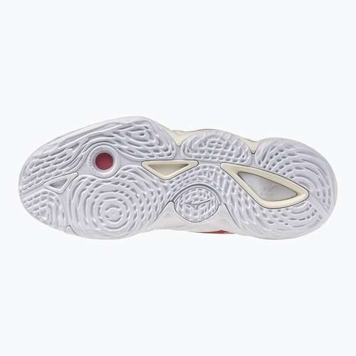 Încălțăminte de volei pentru femei Mizuno Wave Momentum Elite Mid white/rose elegance/lava falls