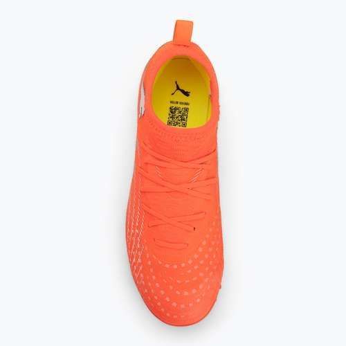 Încălțăminte de fotbal PUMA Future 9 Match TT + Mid Jr glowing red/puma white/puma black/puma silver
