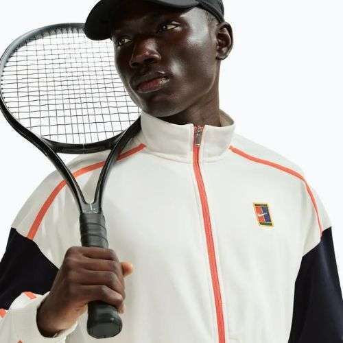 Bluză de tenis pentru bărbați Nike Court Heritage sail/turf orange