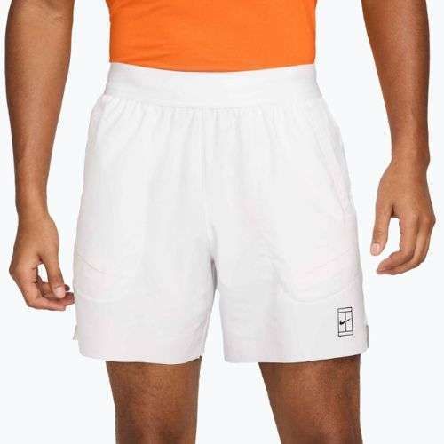 Pantaloni scurți de tenis pentru bărbați Nike Court Dri-Fit Advantage 6" white/black