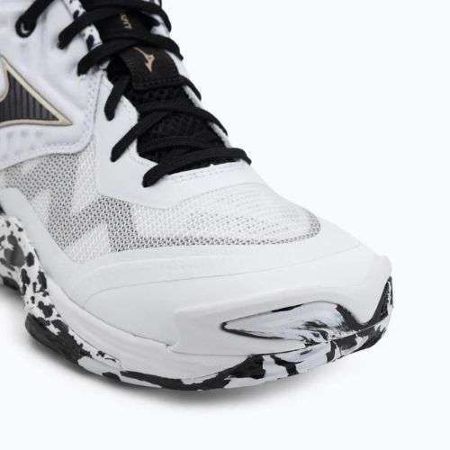 Încălțăminte de volei Mizuno Wave Momentum Elite Mid white/black/gold