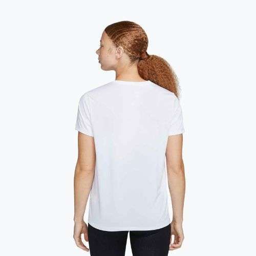 Tricou de antrenament pentru femei Nike Dri-Fit white/black