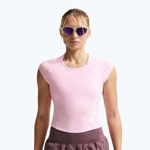 Tricou de alergare pentru femei Nike Swoosh Run Dri-Fit pink foam/photon dust/white
