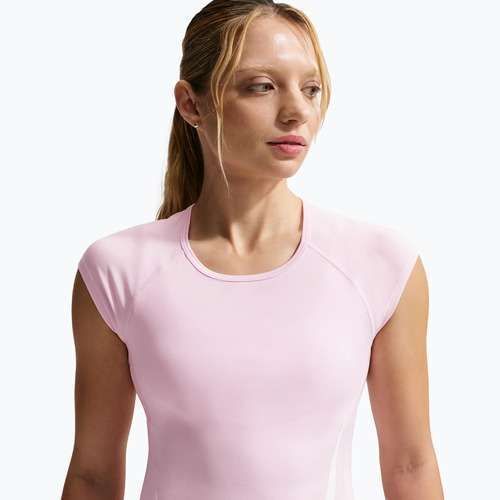 Tricou de alergare pentru femei Nike Swoosh Run Dri-Fit pink foam/photon dust/white