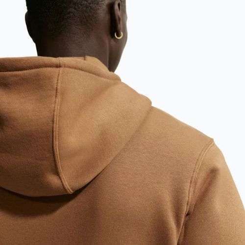 Bluză pentru bărbați Nike Club Pullover Hoodie ale brown/ale brown/white