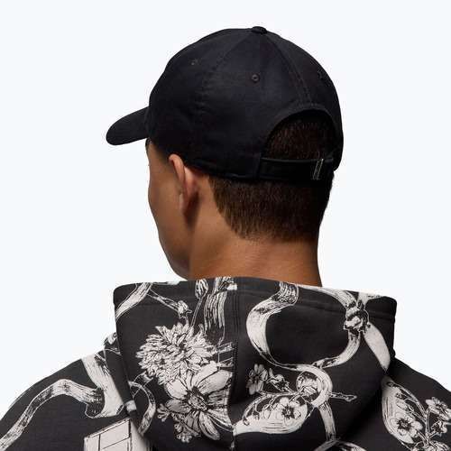 Șapcă cu cozoroc Jordan Club Unstructured Curved-Bill negru/negru