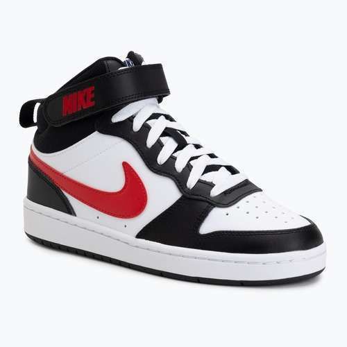 Pantofi Nike Court Borough Mid 2 alb/alb/negru/university red