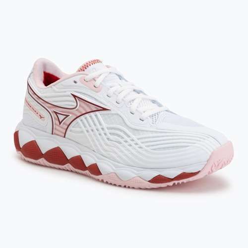 Încălțăminte de tenis pentru femei Mizuno Wave Enforce Tour 2 CC white/pinkesque/barbados/cherry