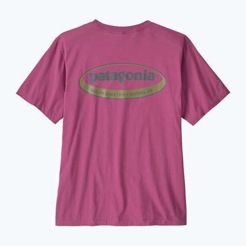 Tricou pentru bărbați Patagonia '95 Oval Logo faded magenta