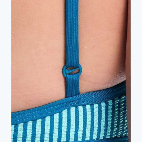 Top costum de baie Nike Ripple Texture Bralette Classic Bikini bleached turquoise