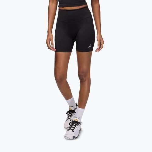 Pantaloni scurți de damă Jordan Sport Dri-Fit High Waisted 6" negru/alb