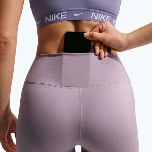 Colanți de antrenament pentru femei Nike One High-Waisted 7/8 light violet ore/white