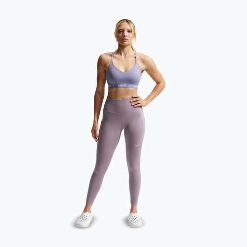 Colanți de antrenament pentru femei Nike One High-Waisted 7/8 light violet ore/white