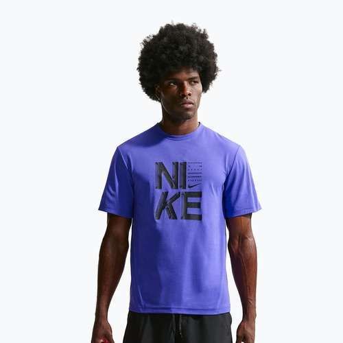 Tricou de antrenament bărbați Nike Hyverse Dri-Fit Persian violet/black
