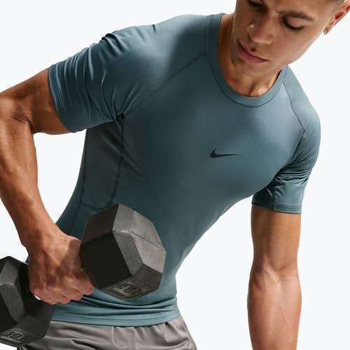 Tricou de antrenament pentru bărbați Nike Pro Dri-Fit Tight Fitness mineral slate/black