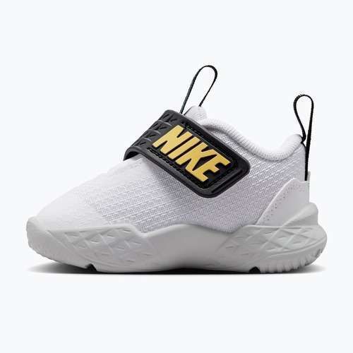 Încălțăminte pentru copii Nike Team Hustle D 12 white/black/clear emerald/topaz gold