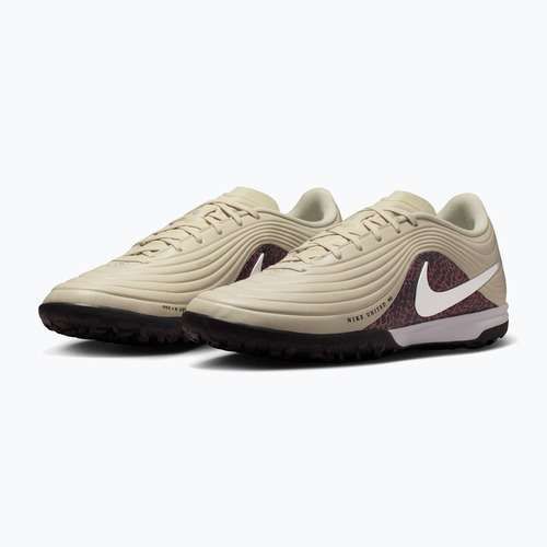 Încălțăminte de fotbal pentru bărbați Nike United Tiempo Maestro Academy TF fossil/burgundy crush/metallic silver
