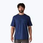 Tricou pentru bărbați Patagonia Boardshort Logo Pocket Responsibili clement blue