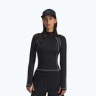 Longsleeve de antrenament pentru femei Under Armour ColdGear Textured 1/2 Zip black/white/metalic silver