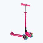 Trotinetă cu trei roți pentru copii Globber Primo Foldable Lights fuchsia