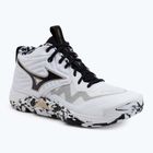 Încălțăminte de volei Mizuno Wave Momentum Elite Mid white/black/gold
