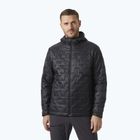 Geacă hibridă pentru bărbați Helly Hansen Lifaloft Hooded Insulator black matte